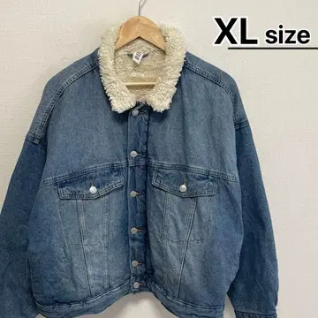 USA 구제 의류 데님 자켓 G XL 175cm 보아 안감 블루 파랑