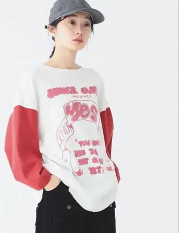 BOW WOW x BEAMS BOY 래글런 롱 T