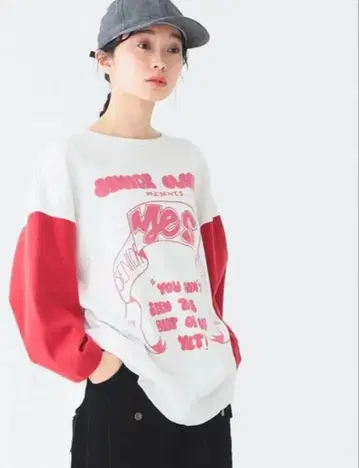 BOW WOW x BEAMS BOY 래글런 롱 T