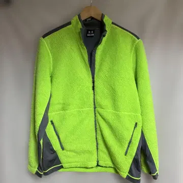 UNDER ARMOUR 플리스 자켓 MD 형광 그린 남성용