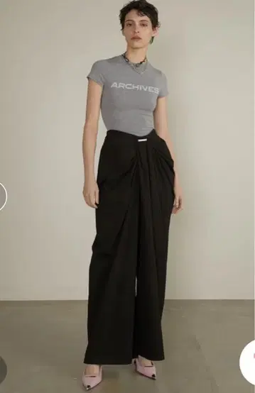 PRANK PROJECT Drape Front Jersey Pants