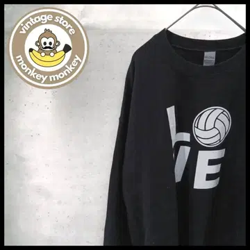 mz1062 길단 맨투맨 트레이닝복 프린트 블랙 속기모