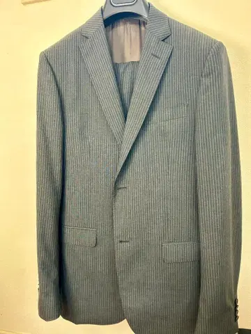Z ZEGNA 미사용 수트 다크 그레이 핀스트라이프 7-46R