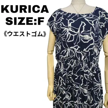 KURICA 꽃무늬 롱 원피스 허리밴딩 F 구제 의류