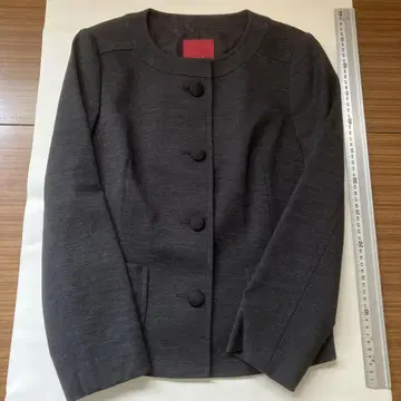AMACA 노카라 자켓 차콜 그레이