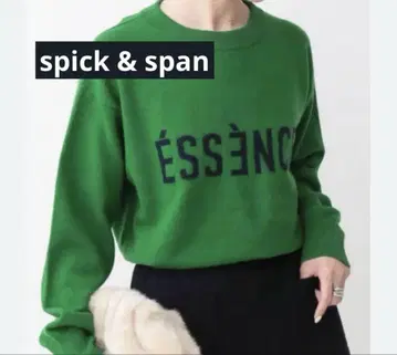 스픽앤스팬 Spick&Span ESSENCE 로고 니트 모 100%