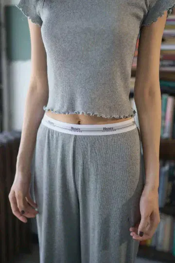 Hanes x DODOJEAN 롱 와이드 팬츠 크롭T 세트 판매
