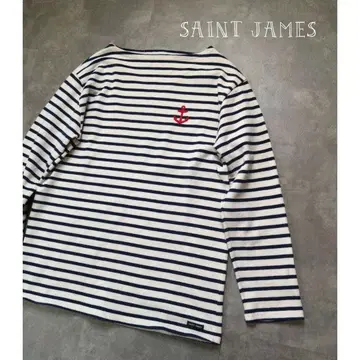 SAINT JAMES* 닻 자수 보더 바스크 셔츠