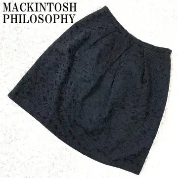 매킨토시 철학 전체 레이스 스커트 블랙 36 B352