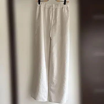 일본제 야마도레 아이보리 와이드 팬츠 허리밴딩