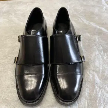 미사용 새상품 FabioRusconi 24cm 가죽 더블 스트랩 신발