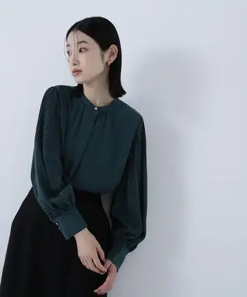 메탈 포인트 양류 블라우스