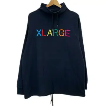 [ XLARGE ] 컬러풀 로고 하이넥 맨투맨