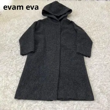 evameva 에붐에바 울 코트 후드티 그레이