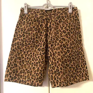 FUCT SSDD 레오파드 무늬 표범 무늬 하프 팬츠 레오파드 펑크 록