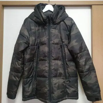 카모 패턴 충전솜 후드 부착 자켓