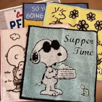 B 스누피 타월 손수건 5장 세트 SNOOPY PEANUTS