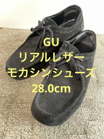 [새상품급] GU 리얼 가죽 모카신 신발 28.0cm