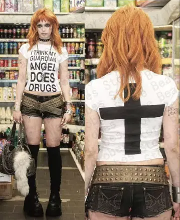 I THINK MY GUARDIAN ANGEL DOES DRUGS T샤