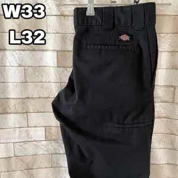 디키즈 워크 팬츠 슬림 자수 블랙 33 x 32