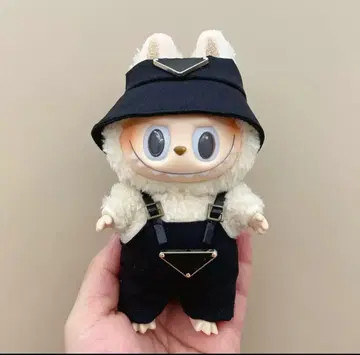 LABUBU 러브브 (버킷햇 & 오버롤 / 블랙 코듀로이풍)