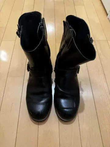 와일드윙 이글 WWM-0006 천연 가죽 크림슨 엔지니어 바이크 부츠