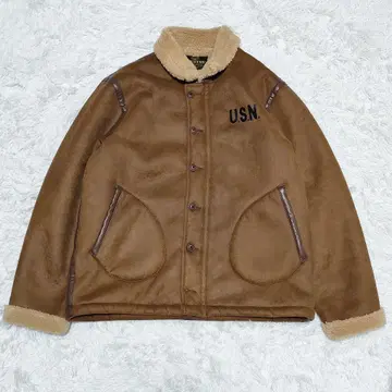 휴스턴 N-1 덱 자켓 보아 페이크 무스탕 XL