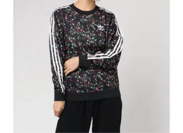adidas 미니 꽃무늬 트레이닝복 M 맨투맨 블랙 저지