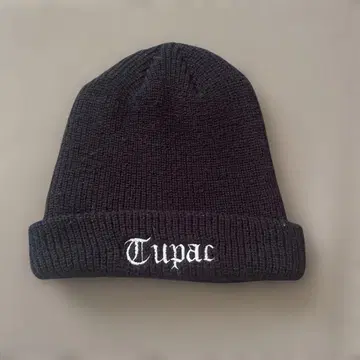 XLARGE Tupac 니트 모자 비니 블랙
