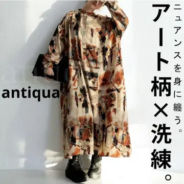 antiqua 아트 패턴 원피스 올 패턴 가을