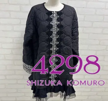 새상품급 4298 SHIZUKA KOMURO 퀼팅 자켓 블랙