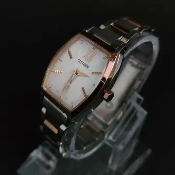 새상품급 CITIZEN 시티즌 XC H030 골드 쉘 다이얼 실버