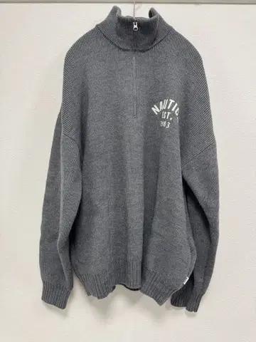 NAUTICA 하이넥 지퍼 트레이닝복 그레이