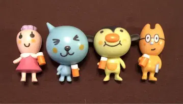 Qoo 프렌즈 컬러펜 피규어 마스코트 4개 세트 레트로
