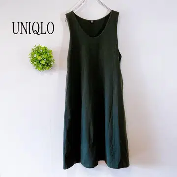 UNIQLO 유니클로 [ L ] 브러쉬드 저지 오버롤 스커트 가을/겨울