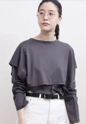 fig London 더블 롱 슬리브 긴팔 티셔츠