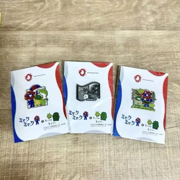 레어 미야쿠미야쿠 & 모리조 키콧토 콜라보 핀 배지 3개 세트