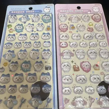 치이카와 (먼작귀) 모자 꽁지 드롭 씰 치이카와 (먼작귀) 하치와레