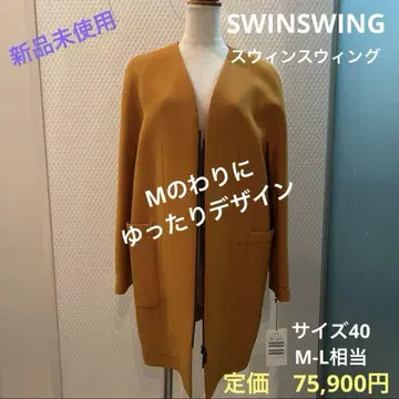 코트 가을 코트 새상품 스윙 스윙 이탈리아제 원단 사용 M-L 정도