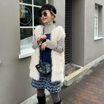 BayBee 택 포함 새상품 샤기 베스트
