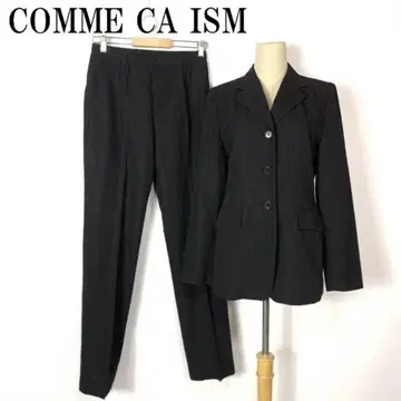 COMME CA ISM 컴시즘 블랙 스트라이프 수트 셋업