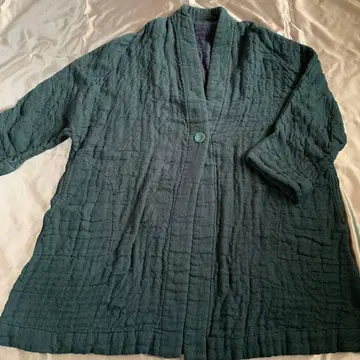 우치노 마쉬멜로우 거즈 다크 그린 가디건