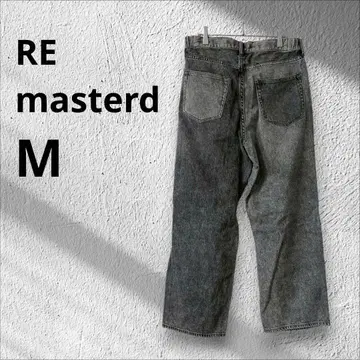 REMASTERED 리메이크풍 와이드 데님 M 그레이 면 100%