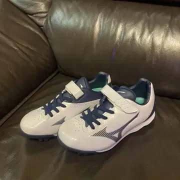 키즈 Mizuno 스파이크 슈즈 화이트/네이비 19