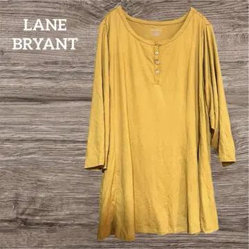 LANE BRYANT 머스타드 오부 소매 T셔츠 22/24