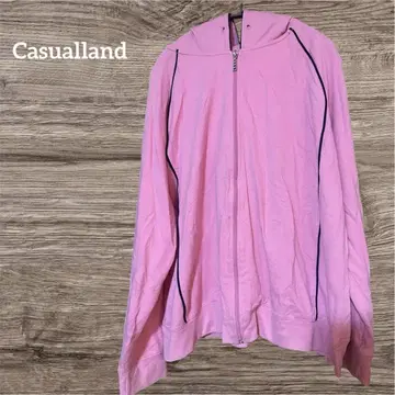 Casualland 핑크 풀 집업 후드티 3XL