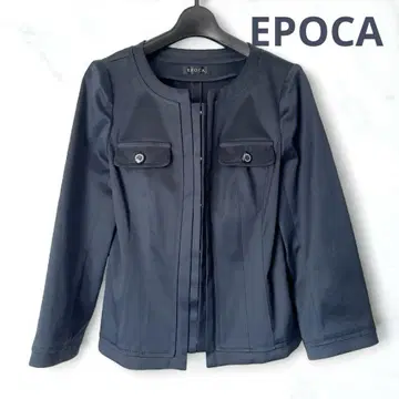 EPOCA 에포카 노카라 자켓 실크 혼방 네이비 40