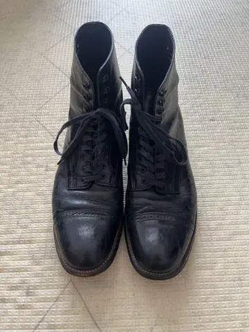 80s USA제 화이트 택 STACY ADAMS 가죽 부츠 블랙 8