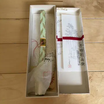 도묘 신베에 허리띠 순수 실크 박스 포함 미사용 전통 공예품