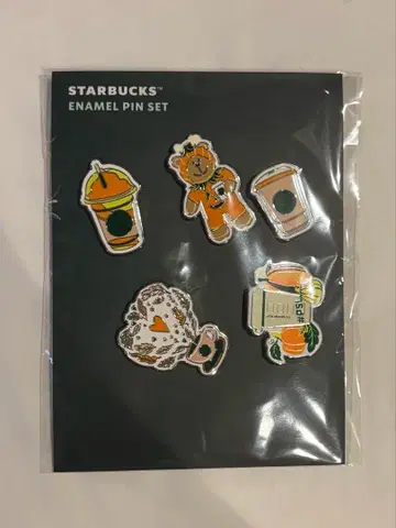 스벅 핀즈 핀 배지 세트 베어리스타 펌킨 스파이스 라떼